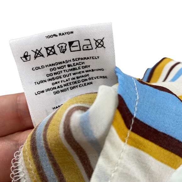 Faithful The Brand Women’s Aira Knot Shirt Retro Western Stripe‎ Coastal Cowgirl - Picture 7 of 14